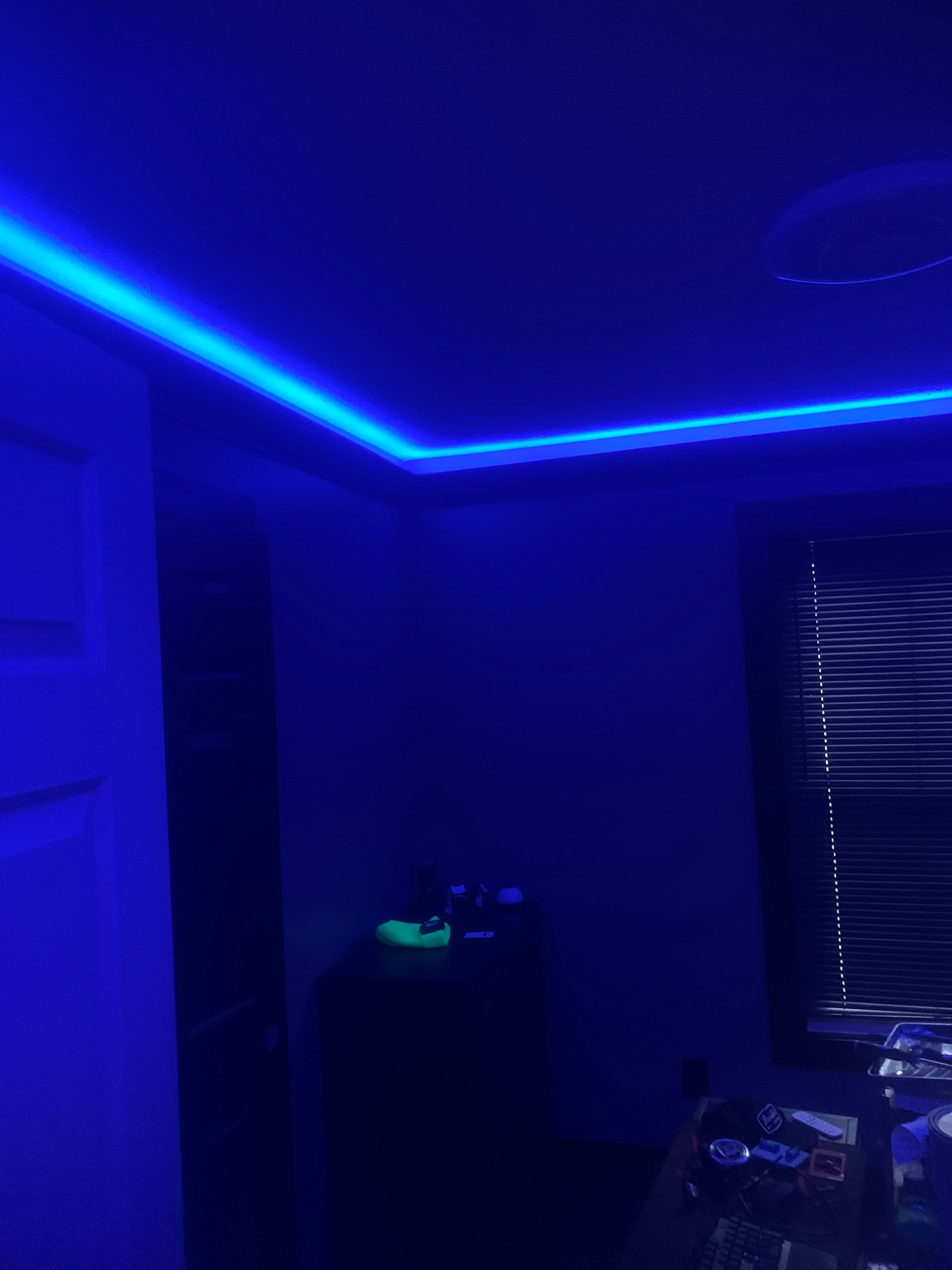 LED strip lighting installation